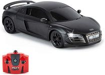 CMJ RC Cars Compatible with Audi R8 GT, Official Licensed Remote Control Car with Working Lights, Radio Controlled RC 1:24 Scale, 2.4Ghz (Black)