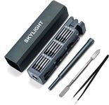 SKYLIGHT 46-Piece Magnetic Screwdriver Set with 42 S2 Bits & Extension Rod for Electronics, Eyeglass, Phone, Computer, Watch Maintenance Combination Multifunction Precision Repair Tool Kit