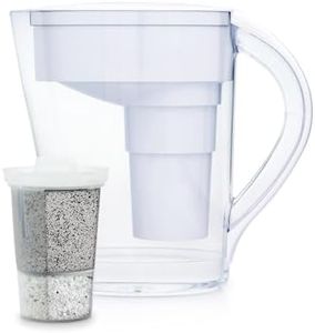 Santevia MINA Alkaline Water Filter Pitcher | Water Filtration System | Chlorine and Lead Filter | Water Purifier Pitcher | Home Water Filtration Pitcher | 9-Cup at Home Water Filter | Made in Canada
