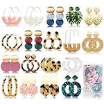 FIFATA 18 Pairs Statement Earrings 
