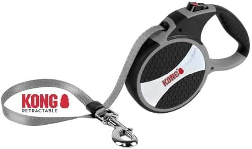 Alcott Kong Explore Retractable Dog Leash, Large, Grey, 24' Long