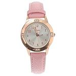 Scicalife Waterproof Women Wristwatch Luminous Quartz Watch Simple Trendy Watch for Girls Teens School Students Ladies (Pink)