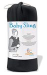 Baby Sling Stretchy Wrap Carrier Pouch Extra Soft and Lightweight Breastfeeding - Birth to 3Yrs (Black)