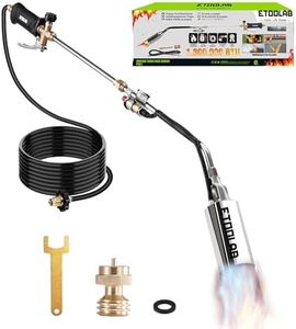 Propane Torch Weed Burner Kit, ETOOLAB Weed Torch Output 1,800,000 BTU with Self Igniter Blow Torch with 9.8FT Hose for Flame Torch Weeds, Roof Asphalt, Ice Snow, Road Marking, Garden Torch