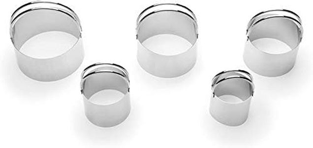 Fox Run Circle Biscuit/Cookie Cutter Set, Stainless Steel, 5-Piece