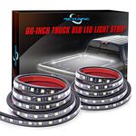 MICTUNING Led Strip Lights for Trucks 2Pcs Truck Bed Light LED Light Strip Lamp Waterproof Lighting Kit On-Off Switch Fuse 2-Way Splitter Cable (60 Inches)