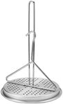 BOHK Turkey Chicken Fryer Poultry Rack Set Deep Frying Rack and Handle lifter Hook Stainless Steel Vertical Chicken Roaster Stand Rack, Heavy Duty Aluminum Roasting Drip Pan (Style A)