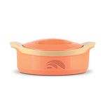 MILTON New Marvel 1500 Serving Casserole Double Walled Inner Stainless Steel, PU Insulated Kitchen Hot Pot, Keeps Food hot & Fresh for Roti, Biryani, 1240 ml, Orange