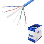 axGear Cat6 Ethernet Solid Cable Bulk Box 23 AWG Internet Network Wire RJ45 UTP LAN 1000Ft 300M