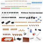 Lalitha electronic components kit - Breadboard kit with 350+ components electronics kit includes breadboard, resistor kit, capacitors kit, transistors kit for prototyping projects, DIY Hobby projects