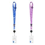 2 PCS Cruise Lanyard, Adjustable Cruise Lanyard with Card Holder, Waterproof Lanyards for Cruise Ship Cards, Retractable Lanyard with Card Holder Protector for Nurse Teacher Student
