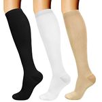 DRESHOW Compression Socks For Men & Women Best Support for Athletic Running Flight Travel Cycling