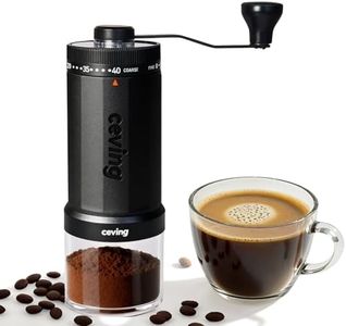 World's First 60g Large Capacity Manual Coffee Grinder, Portable Hand Coffee Bean Mill with 40 Adjustable Settings, Ceramic Conical Burr Grinder for Espresso, Pour Over, Camping, Travel, Gift, etc