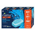 Fiama Men Refreshing Pulse Gel Bar, with Sea Minerals, with skin conditioners - 125g (Buy 3 Get 1 Free)