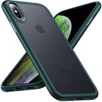 Anqrp Designed for iPhone Xs/X Case, Anti-Scratch Shockproof Soft Silicone Touch Slim Translucent Matte Phone Case Cover for iPhone Xs/X 5.8 inch, Green