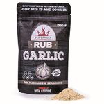 Poppamies Garlic BBQ Rub - 100% Natural BBQ Seasoning - Dry Marinade & Perfect taste Seasoning for Chicken Fish Beef Pork Fish Vegetables - Great in The Grill Oven Boiler and Pan - Large Pack (200g)