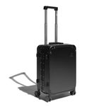 ICON The Transit Vintage Cabin Polycarbonate Hardsided Spinner Luggage| Ultra Light Weight 8 Wheel Aluminium Magnesium Alloy Luggage Hardsided Suitcase Black|, 23.5 Cm, H-55 Cm