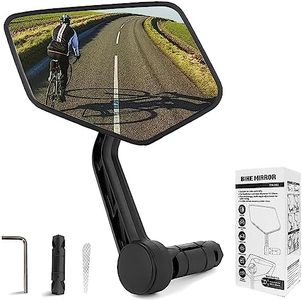 Txeouse Retrovisor Bicicleta,Retrovisor Patinete Electrico, 360° Giratorio Ajustable HD Gran Angular Espejo Bicicleta para15-20mm Manillar Bicicleta de Montaña,Scooter EléCtrico (Izquierda)