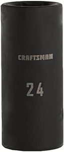 CRAFTSMAN Deep Impact Socket, Metric, 1/2-Inch Drive, 24mm (CMMT16086)