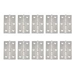 Tulead Silver 2.4"x1.5" Door Hinge Gatehouse Door Hinges Indoor Door Hinges Interior Door Hardware Pack of 10 with Mounting Screws