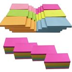 3 x 5 Inches Large Sticky Notes, 76 x 127 mm 6 Brilliant Colors Assorted Self-Stick Post Pads,80 Sheets Each Pad for Reminder, Check List (Brilliant 24 Pads