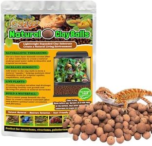 Legigo 10LBS Leca Balls Terrarium Substrate for Reptiles, Organic Lightweight Clay Pebbles Drainage Layer Substrate for Bioactive Terrarium, Expanded Clay Balls Hydro Balls for Reptiles Tank, Plants