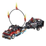 LEGO Technic Stunt Show Truck & Bike 42106; Includes Stunt Motorcycle, Toy Truck and Trailer, New 2020 (610 Pieces)