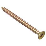 ForgeFix Multi-Purpose Single Thread Screws | 5.0 x 60mm | Zinc Yellow Passivated | Box 100