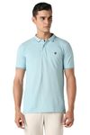 Van Heusen Men's Regular Fit Polo T-Shirt (VSKPWRGFY65647_Light Blue L)