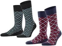 Falke, Mens, Smart Check 2-Pack Crew Cut, Sortiment, 6.5-9