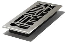 Decor Grates ADH410-NKL Art DECO Floor Register, Brushed Nickel, 4-Inch By 10-Inch