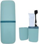 Travel Toothbrush & Toothpaste Case, Toothbrush Travel Holder with Cup Portable Travel Toothbrush Case Holder Toothbrush Travel Container for Camping School Business Trip Bathroom