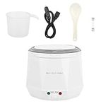 1.6 L Mini Rice Cooker - 12V Electric Food Steamer - Household Multi Cooker Portable Rice Cooking Steaming Pot for Car/Long Trip/Self-driving Tour - Instant Keep Warm (White)