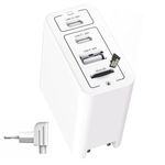 MemCatcher Pro (2USB-C & 1USB-A) 65W GaN + PD Fast Charger with External Storage Device for iPhone & iPad - Auto Backup and Encryption, MFi Certified (Without MicroSD Card)