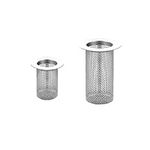 UtySty 2 Pack Hair Catcher Sink Drain Filter Stainless Steel Long Cylinder Mesh Net Strainer Cover for Floor Kitchen Tub Bathtub Bathroom Shower Drains Replacement (Fit Hole OD 1'' + 1.5'')