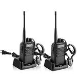 Walkie Talkies Long Range for Adults, Ostazt Walkie Talkies Rechargeable Professional Two Way Radios 16 Channel Handheld Radio Communication with Headphones Suitable for Construction Police -2 Pack