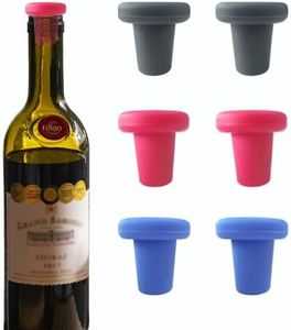 DAITET Reusable Wine Bottle Stoppers,Bottle Cover with Food Grade Silicone wine cap Sealer Stopper Wine Preserver Wine Accessories Beverage Bottle Stoppers