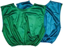 Champion Sports Reversible Mesh Adult Scrimmage Vest, Blue/Green