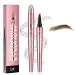 Eyebrow Pencil - Microblading Eyebrow Pen - Light Brown Eyebrow Pencil with 4 Micro-Fork Tip - Waterproof Eyebrow Pencil - Brow Pencil for Natural Hair Like Defined Brows