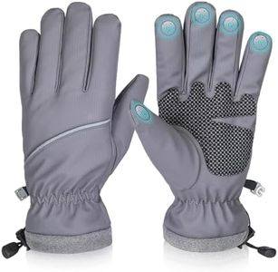 Rsebly Winter Gloves Waterproof Windproof for Mens Women, Thermal Warm Gloves for Cold Weather, Grip Snow for Touch Screen Skiing Cycling Running Driving Snowboarding Fishing Outdoor