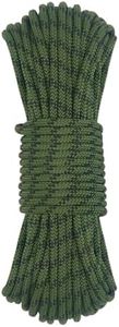 NewDoar Static Climbing Rope 6mm Accessory Cord Rope,for Arborist Tree, Mountaineering, Sailboat Rope,Dock Lines,Hauling Dragginge-ArmyGreen/15M