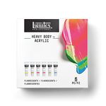 Liquitex 3699385 Professional Heavy Body Acrylic Paint in Artist Quality with Excellent Light Fastness in Butter Consistency, 6 Colours Set Fluorescent 59 ml (Pack of 6)