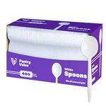 Pantry Value 400 Light-Weight White Disposable Soup Spoons (Formerly Comfy Package)