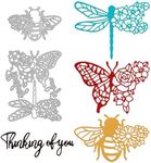 GLOBLELAND Flowers Butterfly Metal 