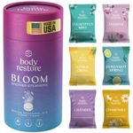 Body Restore Shower Steamers Aromatherapy 6 Pack - Relaxation Birthday Gifts for Women and Men, Travel Essentials, Stress Relief and Self Care - Bloom Variety