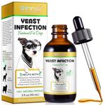 Yeast Infection Treatment for Dogs, Dog Ear Infection Treatment, Yeast for Itchy Dog Skin Relief, Allergy Relief, Soothe Itchy Paws, Eyes, Ears, Skin