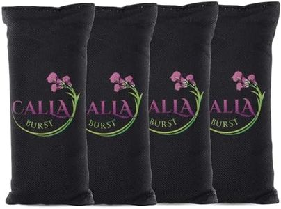 Bamboo Charcoal Air Purifier Bags - Odor Absorber & Eliminator for Home, Car, Pets, Activated Charcoal Natural Freshener, Eco-Friendly & Reusable (4 Pack - 75 Gram, Black)