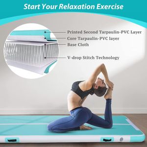 MEKETUM Air Tumble Track Mat – Inflatable Gymnastics Training Mat