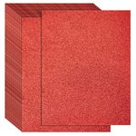 Bright Creations Glitter Cardstock Paper 24 Pack - DIY Glitter Craft Paper Red - 11 x 8.5 inches