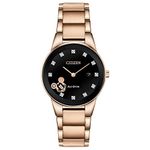 Citizen Eco-Drive Disney Quartz WoMen's Watch, Stainless Steel, Mickey Mouse, Rose Gold-Tone (Model: GA1056-54W)